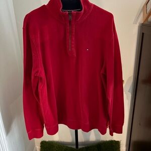 Men’s L Tommy Hilfiger Red Half-Zip Sweater
